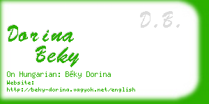 dorina beky business card